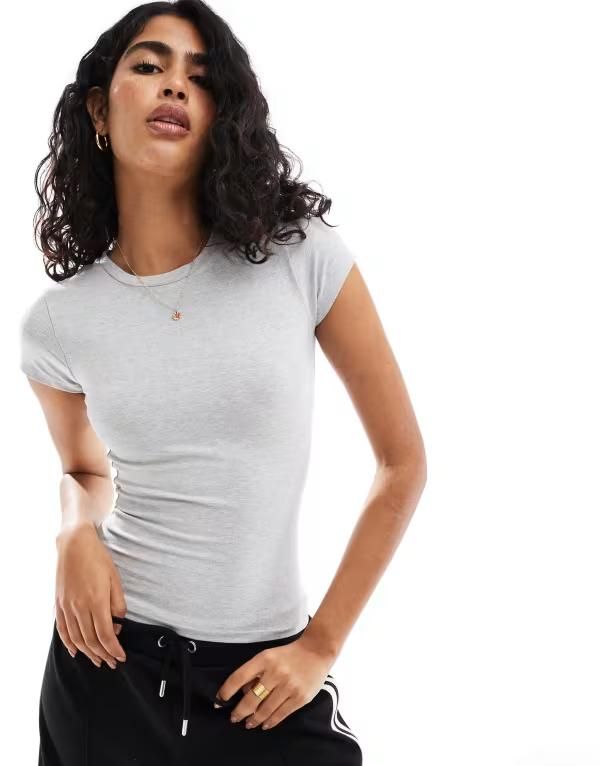 コットンオン レディース トップス Tシャツ Cotton all day crew tee Gray グレー