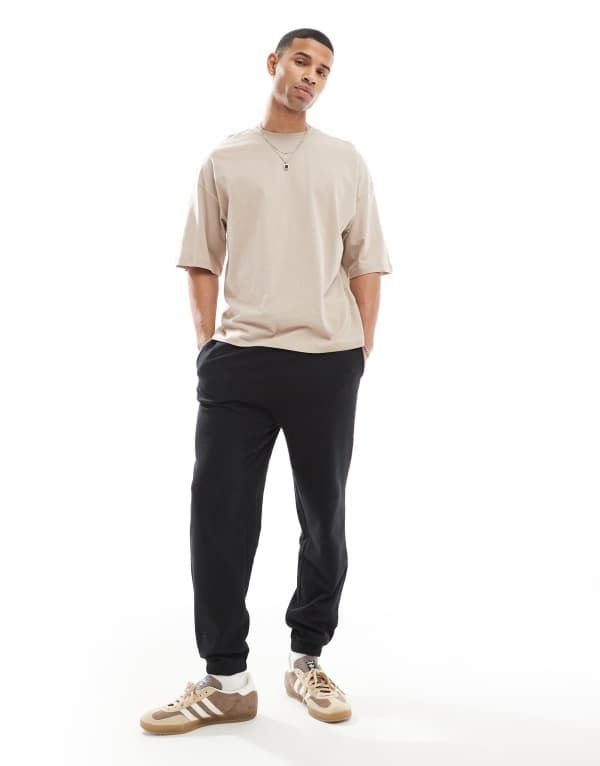 ジャック アンド ジョーンズ メンズ ボトムス カジュアルパンツ パンツ スウェットパンツ Jack Jones loose cuffed sweatpants Black ブラック