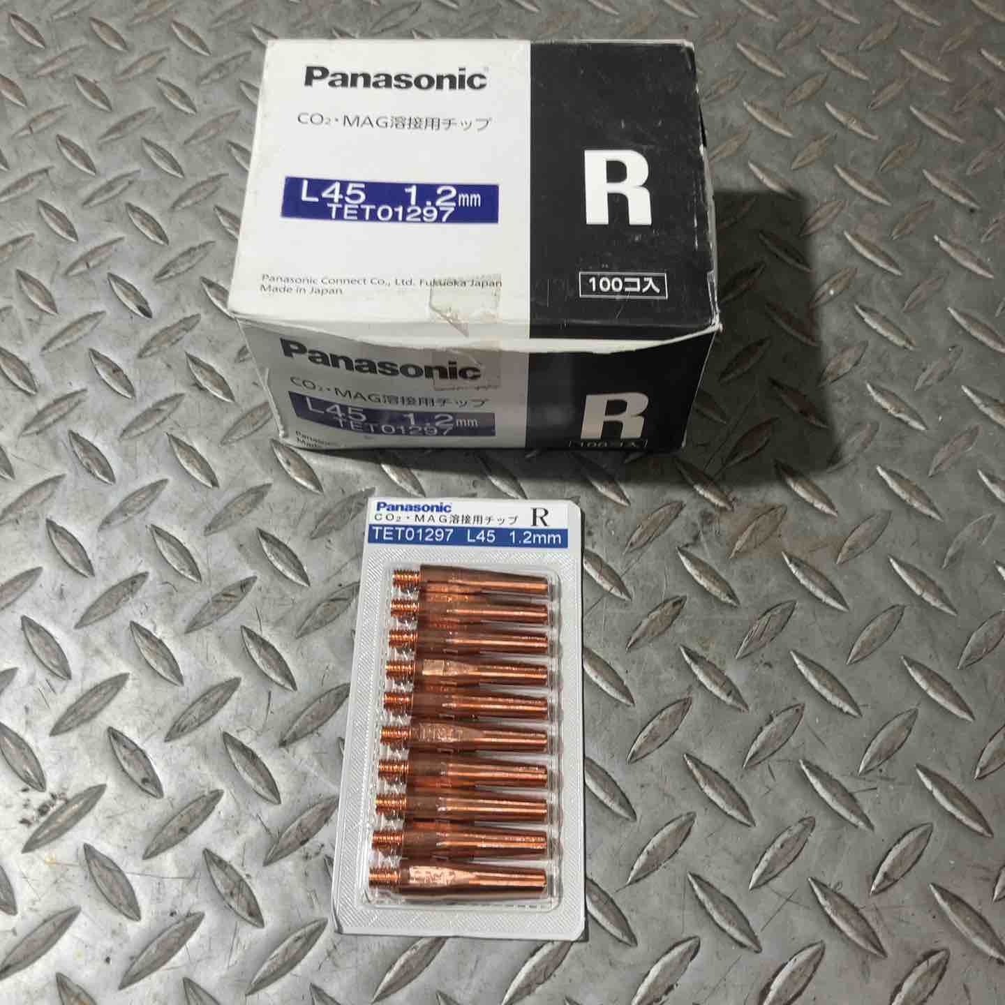 Panasonic パナソニック CO2・MAG溶接用チップ L45 1.2mm TET01297 R 100個入り【草加店】