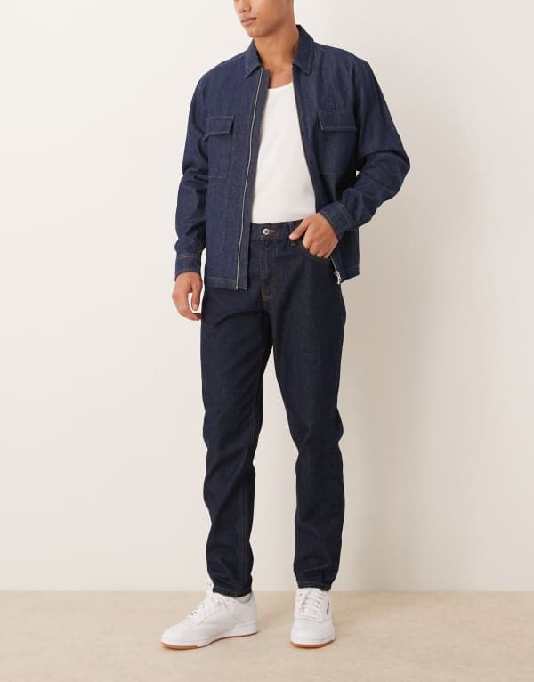 エイソス メンズ ボトムス デニムパンツ ジーンズ ASOS DESIGN Essential classic rigid fit jeans in indigo INDIGO インディゴ