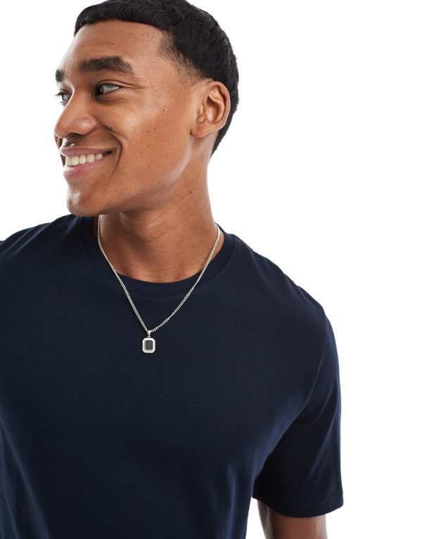 ジャック アンド ジョーンズ メンズ トップス Tシャツ クルーネック シャツ コットン Jack Jones Essentials tshirt in cotton with crew neck Navy blazer ネイビー