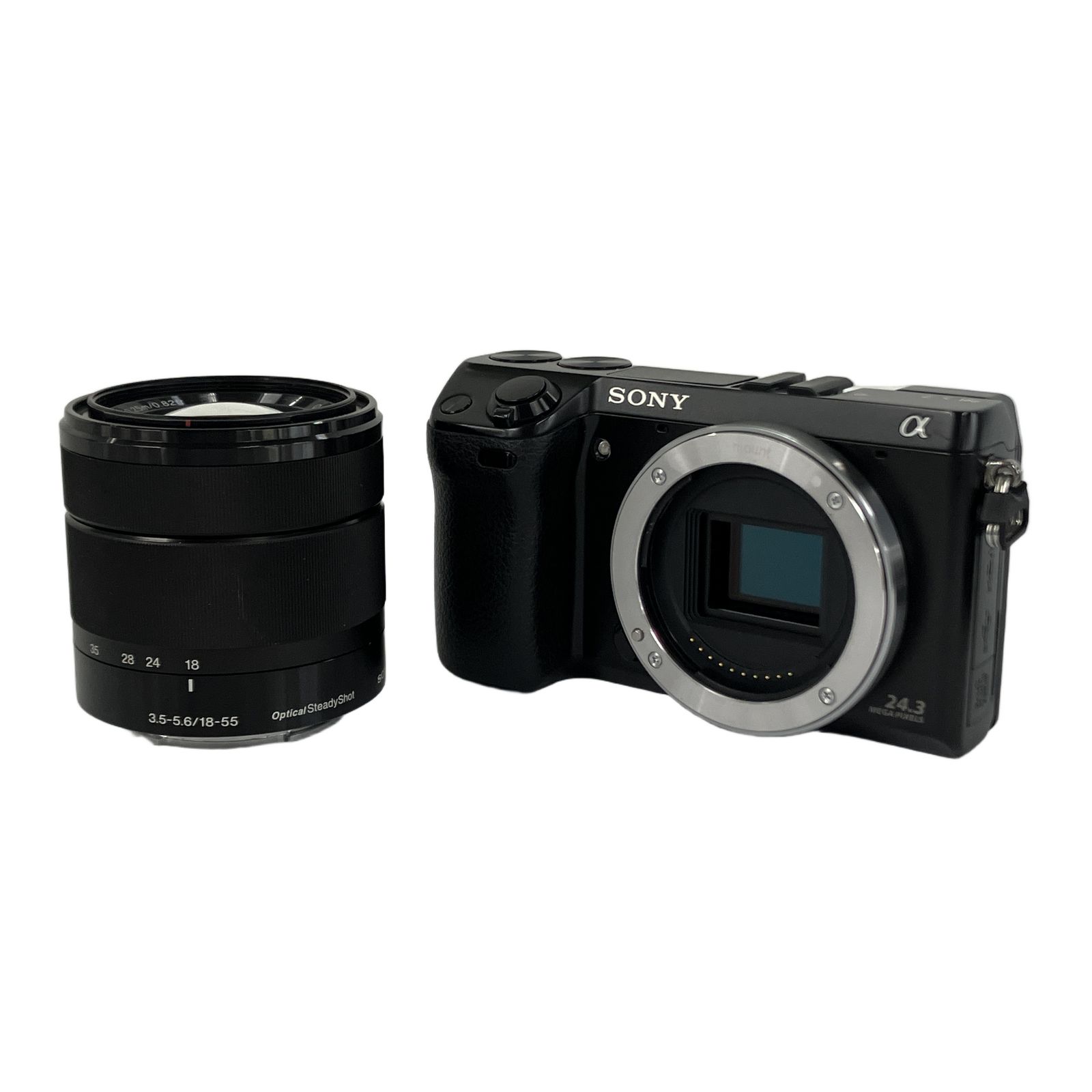 SONY NEX-7 SEL1855 F3.5-5.6 18-55mm OSS ミラーレス 一眼カメラ レンズセット レンズ内チリ ジャンク Y11235457