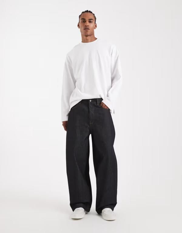 エイソス メンズ ボトムス デニムパンツ ジーンズ ASOS DESIGN Circular Design Collection heavyweight barrel fit jeans indigo INDIGO インディゴ