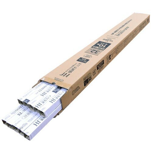 Hf蛍光灯32W直管FHF32EX-N-12K10P昼白10本FHF32EX-N-12K10P【オーム電機】 【メーカー直送品】【時間指定不可・夜間配送不可】【平日配送のみ】