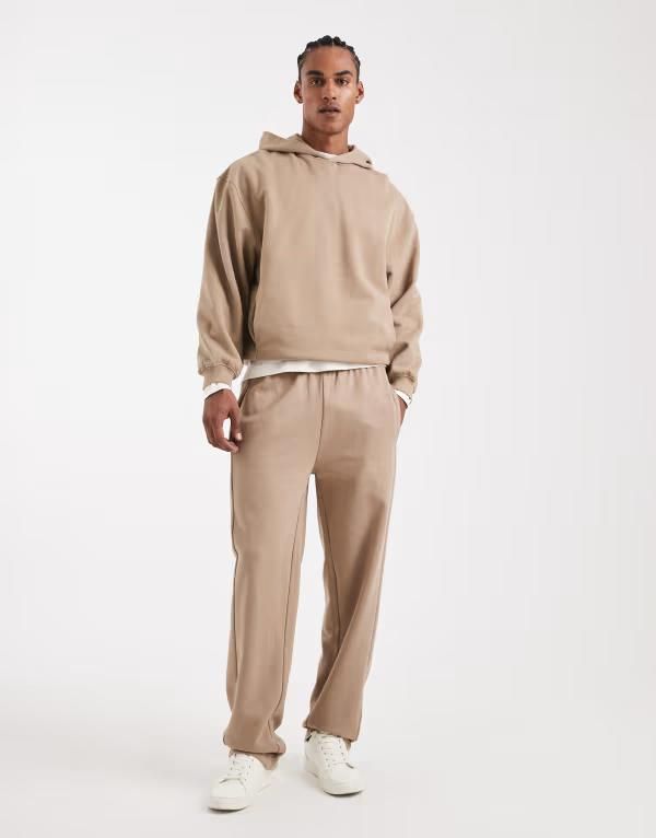 エイソス メンズ ボトムス カジュアルパンツ ストレート スウェットパンツ ASOS DESIGN circular design collection heavyweight straight leg sweatpants in 400gsms in sto
