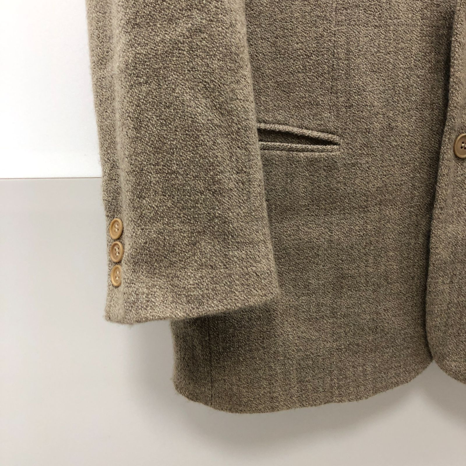 EMPORIO ARMANI メンズ ウール テーラードジャケット ベージュ系 