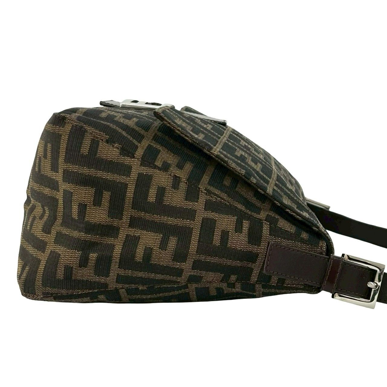 極 美品 FENDI フェンディ マンマバケット ズッカ FF ロゴ 柄