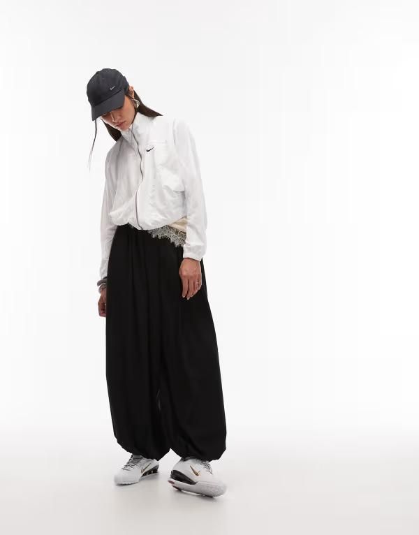 エイソス レディース ボトムス カジュアルパンツ パンツ ASOS DESIGN tailored balloon pants Black ブラック