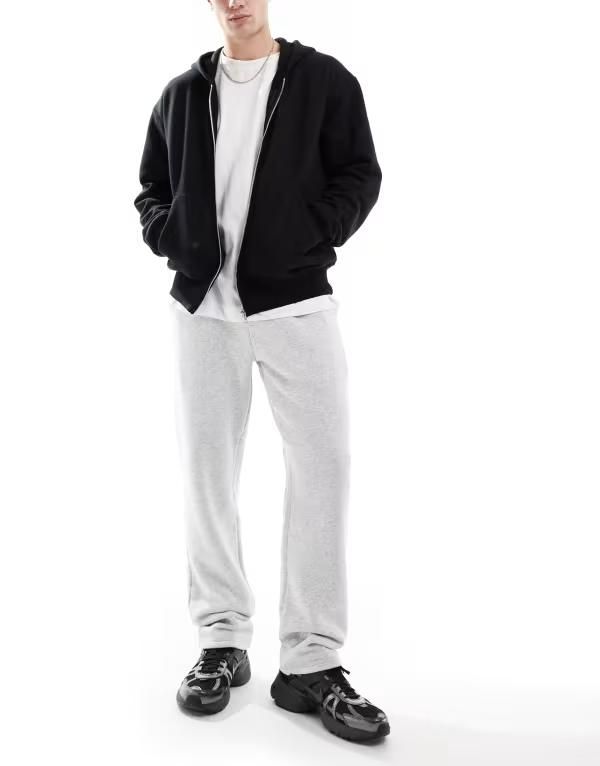 コットンオン メンズ ボトムス カジュアルパンツ トラックパンツ パンツ グラフィック Cotton On super baggy cuffed graphic track pants in heather Gray Marle グレー