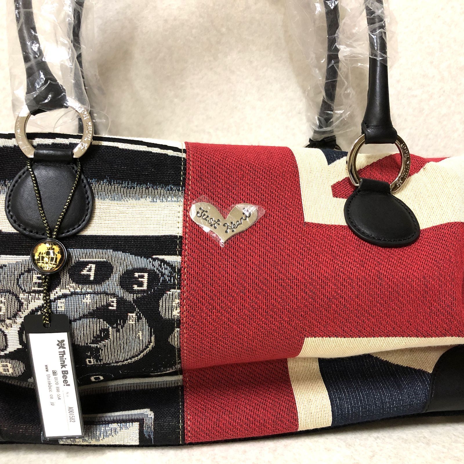 新品タグ付き保護テープ付き】シンクビーThink Bee バッグユニオン柄