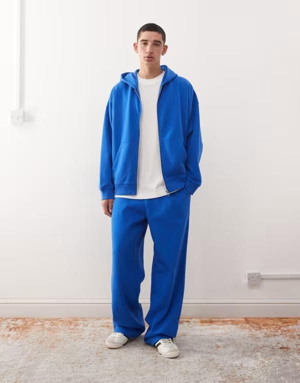 コルージョン メンズ ボトムス カジュアルパンツ スウェットパンツ COLLUSION Relaxed sweatpants NAVY ネイビー