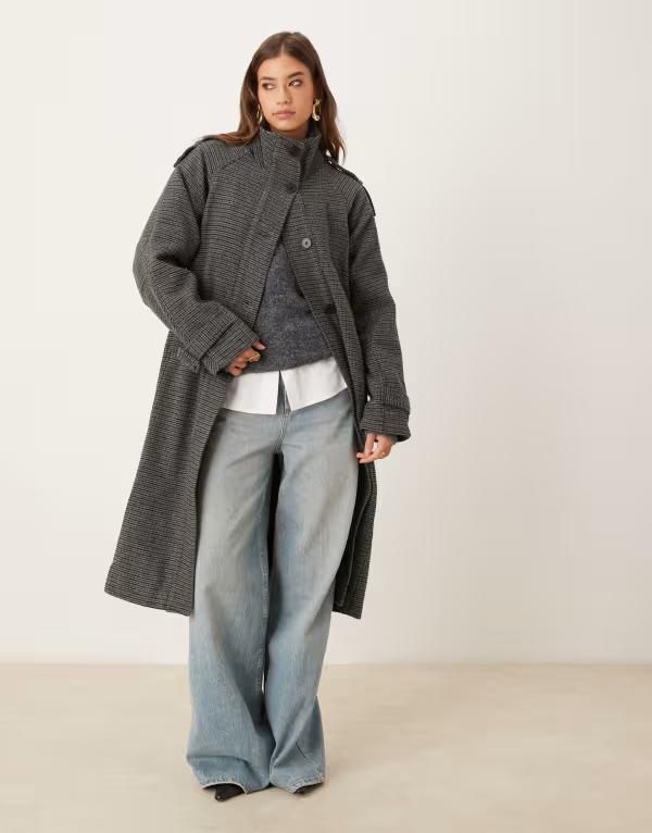 モーテル レディース アウター コート Motel Ravari belted trench coat Gray グレー