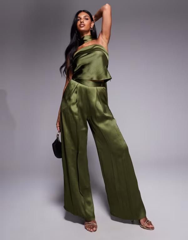 ティエフエヌシー レディース ボトムス カジュアルパンツ TFNC tailored pants in Olive オリーブ