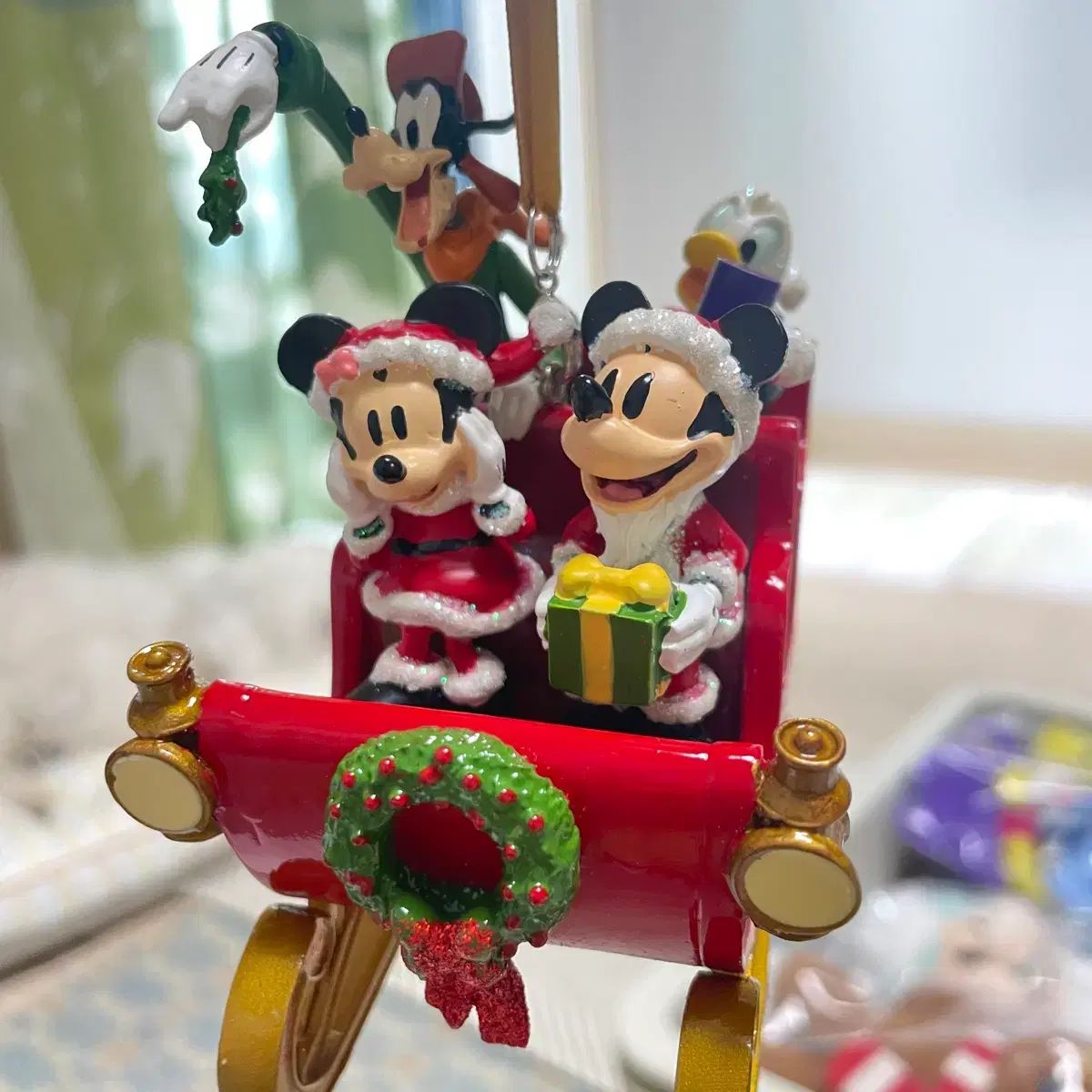 ディズニー クリスマス 썰매 オーナメント ぬいぐるみ