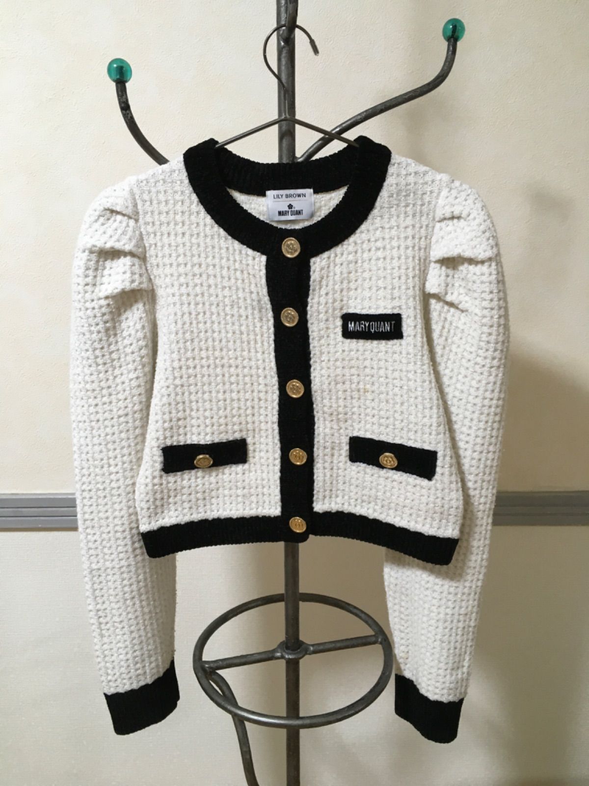 LILY BROWN×MARY QUANT ツイードニットカーディガン スカート