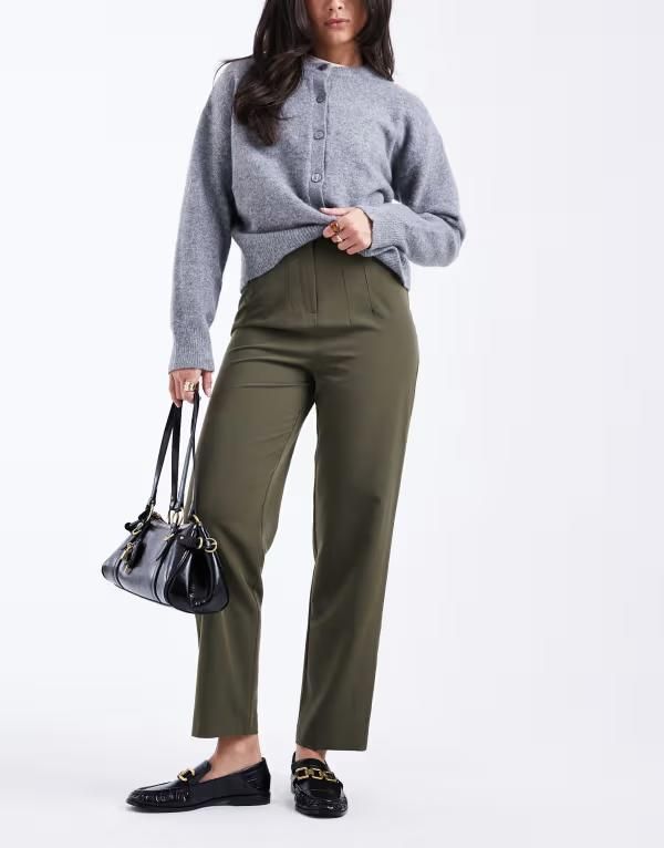 ミスセルフフリッジ レディース ボトムス カジュアルパンツ Misselfridgessentials cigarette pants in olive オリーブ