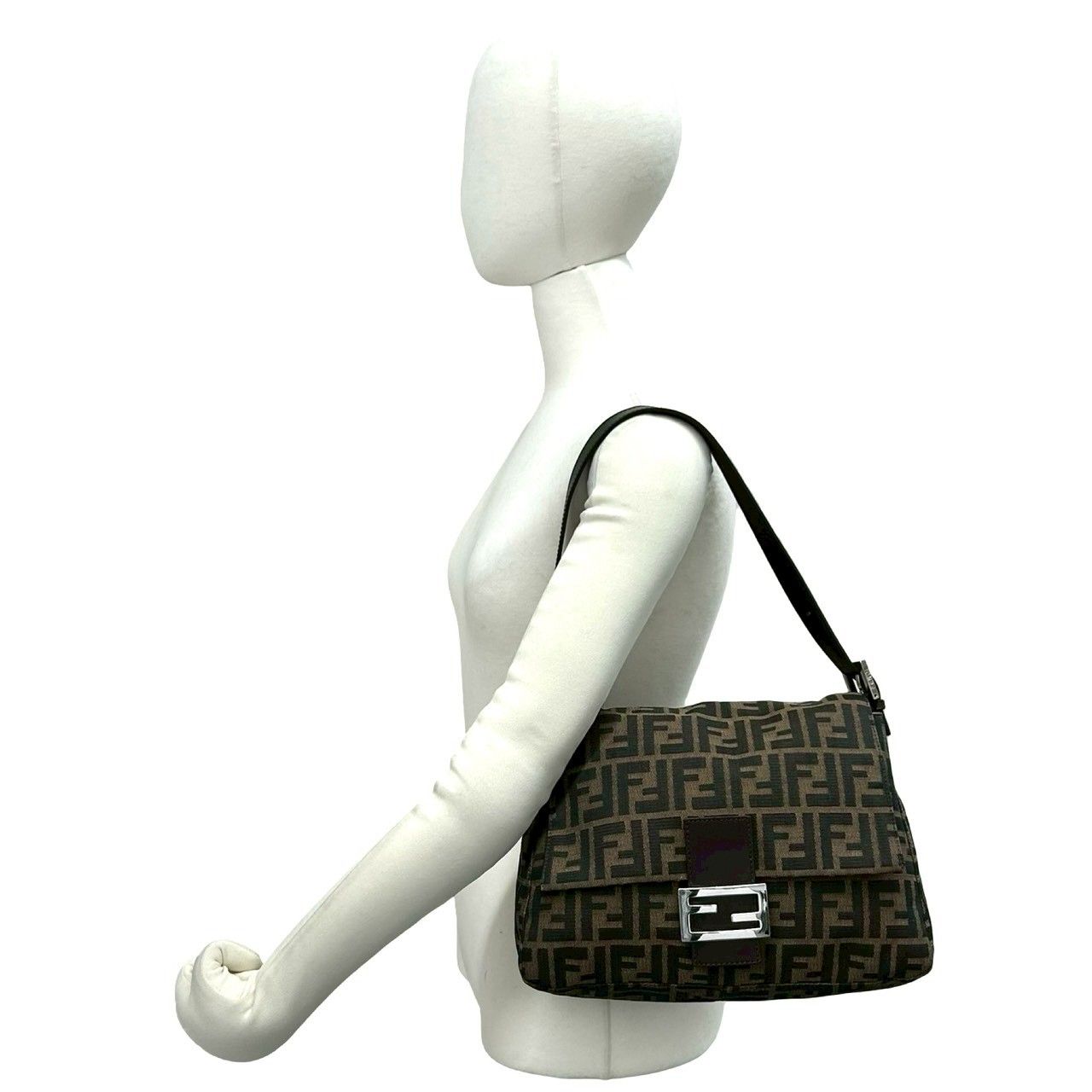 極 美品 FENDI フェンディ マンマバケット ズッカ FF ロゴ 柄