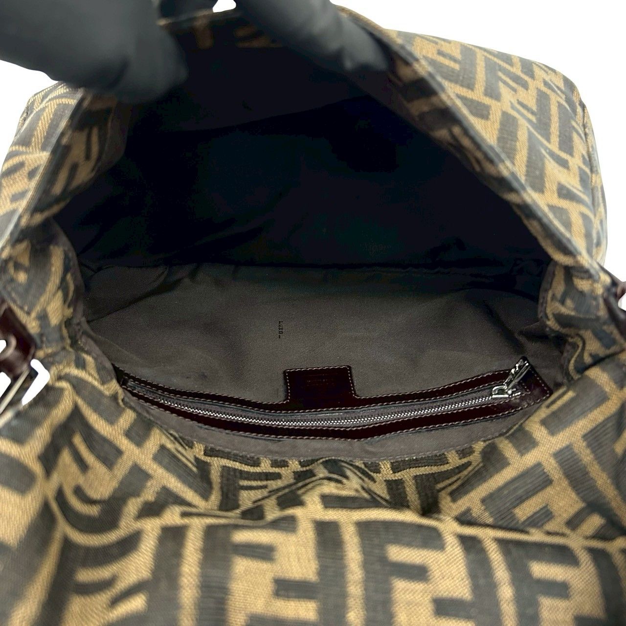 極 美品 FENDI フェンディ マンマバケット ズッカ FF ロゴ 柄