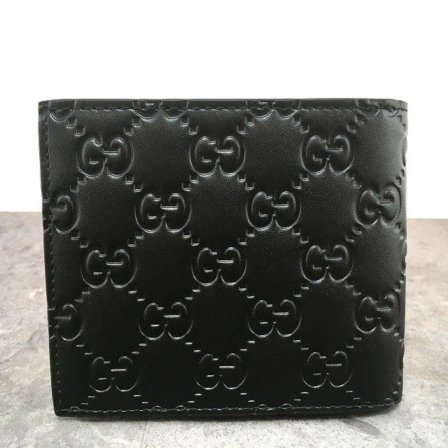 538 送料込み！ 未使用品 GUCCI 二つ折り財布 473922 グッチシマ