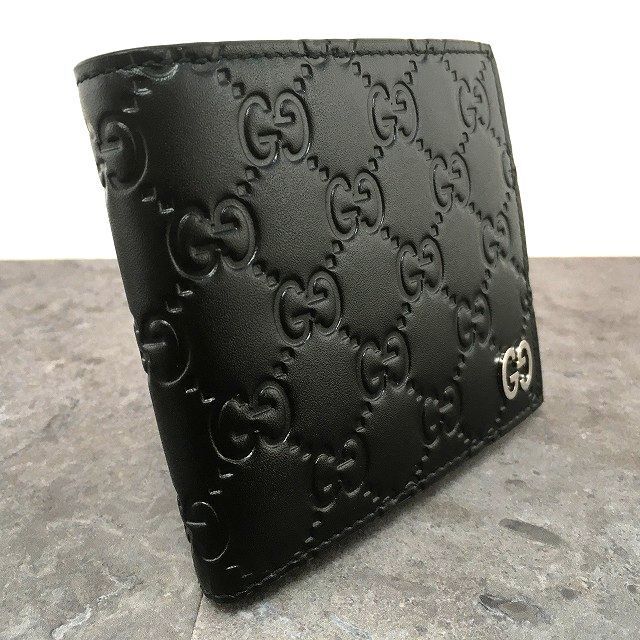 538 送料込み！ 未使用品 GUCCI 二つ折り財布 473922 グッチシマ