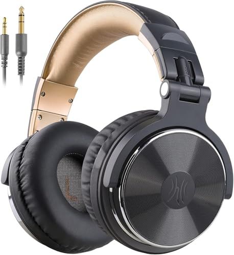 OneOdio モニターヘッドホン DJヘッドホン 片耳モニタリング スタジオレコーディング/楽器練習/ミキシング/TV視聴/映画鑑賞などに対応