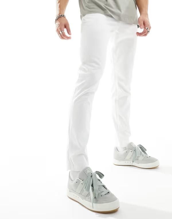ジャック アンド ジョーンズ メンズ ボトムス カジュアルパンツ スリムフィット Jack Jones chinos in slim fit White ホワイト