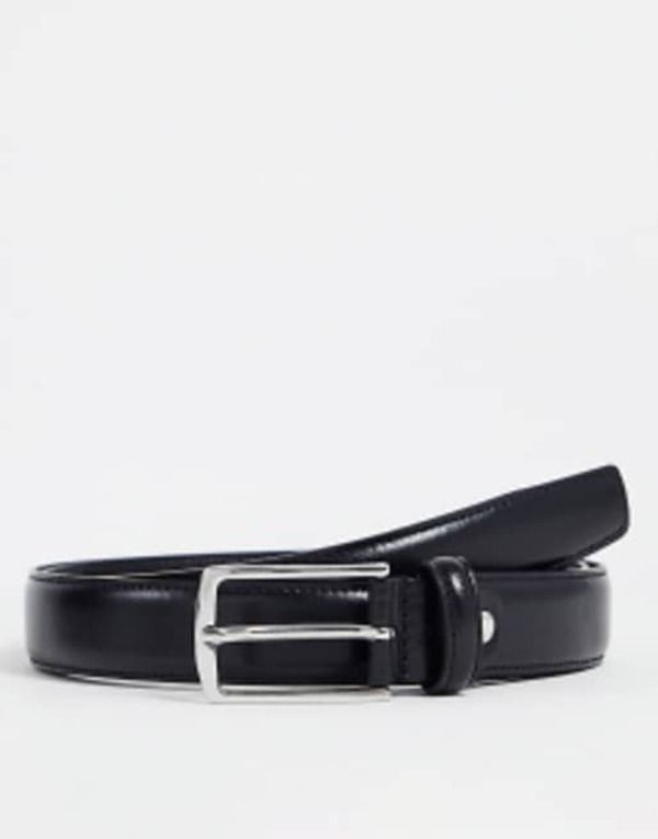 ジャック アンド ジョーンズ メンズ アクセサリー ベルト レザー Jack Jones premium leather belt Black ブラック