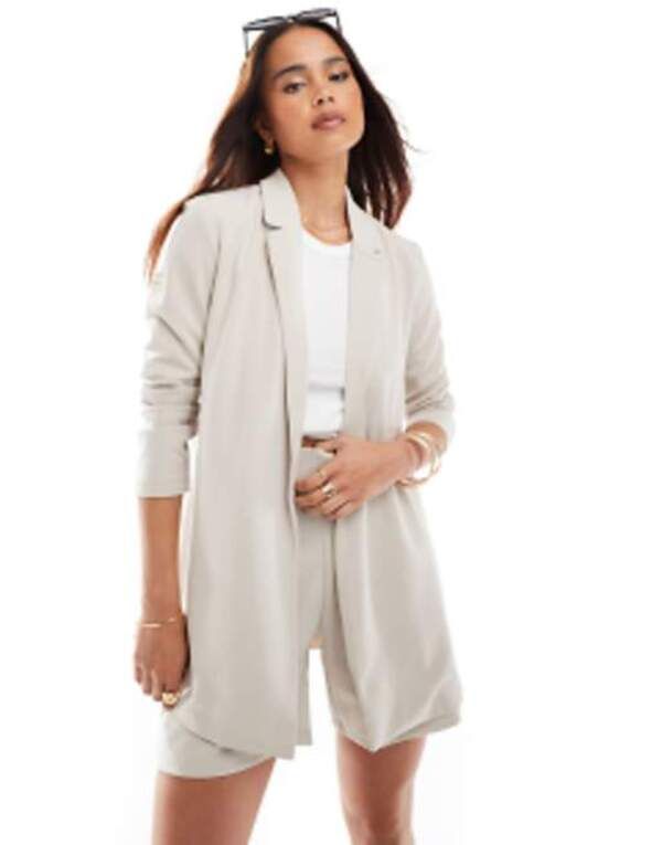 ジェイディーワイ レディース アウター ジャケット・ブルゾン ブレザー JDY lightweight blazer in stone STONE ストーン