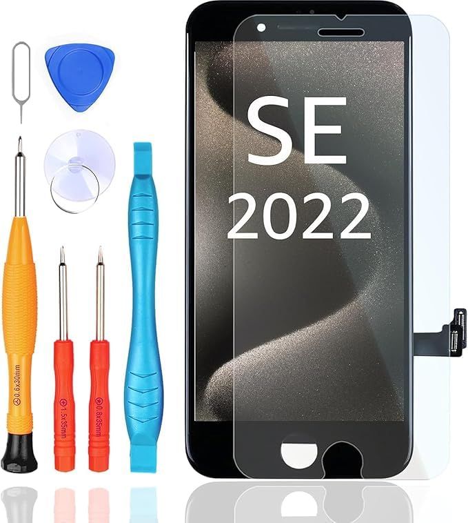 LL TRADER iPhone SE 2022 第3世代用 4.7インチ 液晶パネル 画面交換タッチスクリーン デジタイザーアセンブリフレーム 修理キット付き（ブラック）2026 new Japan/ f5ec6c8a