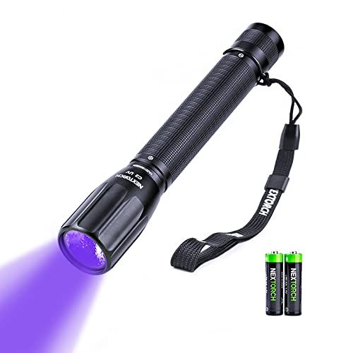 NEXTORCH ブラックライト uvライト 紫外線 uvレジン IPX7防水 単3電池 レジン用硬化ライト ペットのオシッコ汚れの確認 レジン硬化 釣り 懐中電灯 アルミ製 高耐久 72g超軽量 偽札防止 鉱物鑑定 蛍光増白剤確認 (405 fb934288