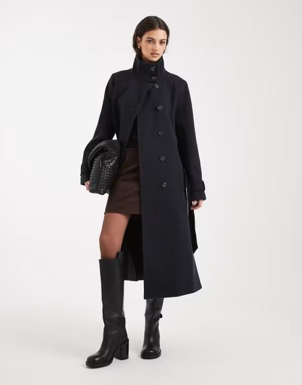 ミスセルフフリッジ レディース アウター コート Misselfridge formal funnel coat NAVY ネイビー