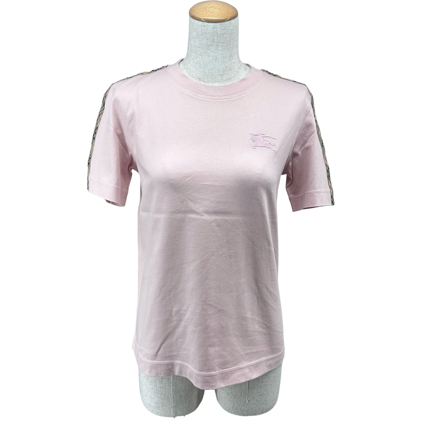 バーバリー BURBERRY ロゴ刺繡Tシャツ 3110352 ピンク コットン レディース 半袖Ｔシャツ