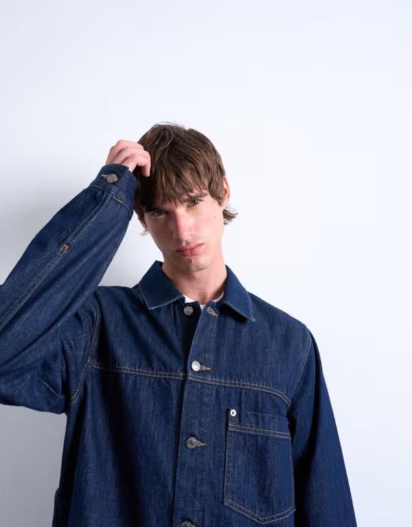 トップマン メンズ アウター ジャケット・ブルゾン デニム ジャケット Topman relaxed denim jacket in raw Raw デニム