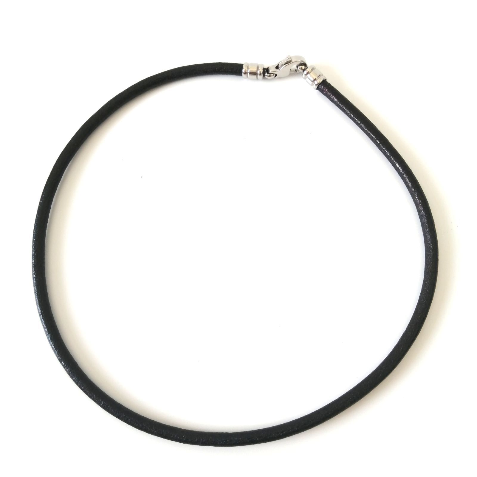 美品　ブルガリ　BVLGARI　ネックレス　チョーカー　レザー　ブラック　黒　412