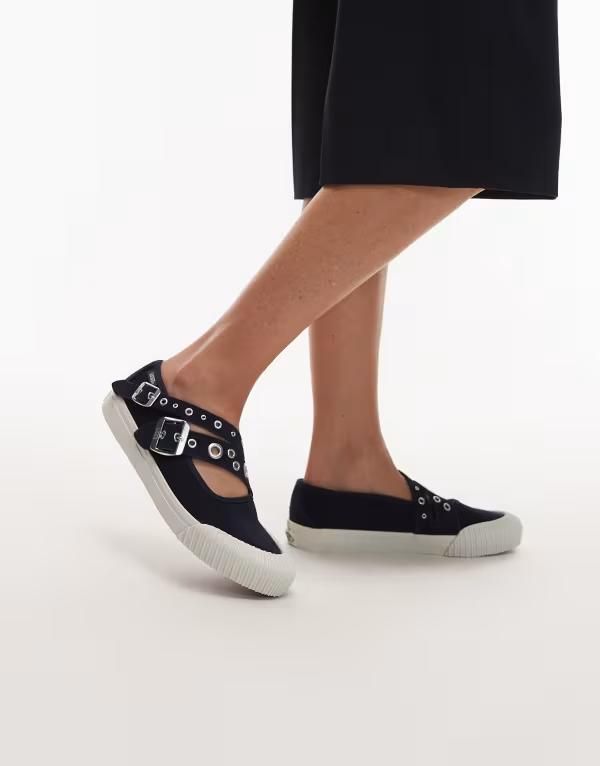 バンズ レディース シューズ スニーカー Vans Mary Janes with buckle detail straps Black ブラック