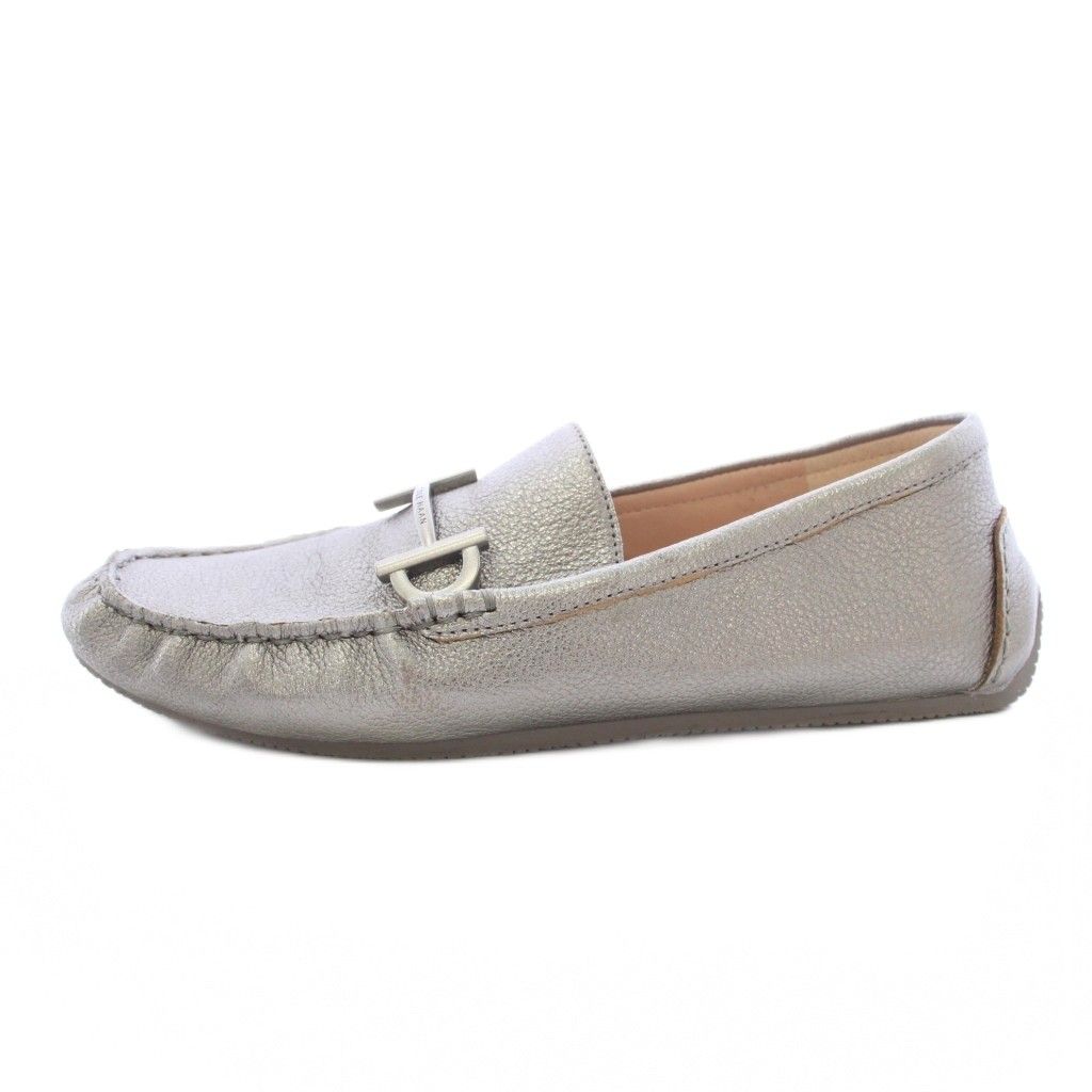 コールハーン COLE HAAN ローファー シューズ レザー 6B シルバー /TK