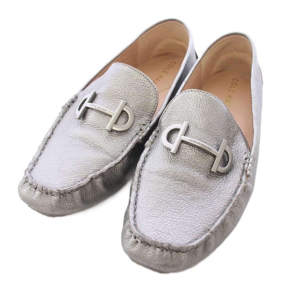 【新品・未使用】Cole Haan コールハーン シルバー ローファー 軽量 コールハーン COLE HAAN ローファー シューズ レザー 6B シルバー /TK