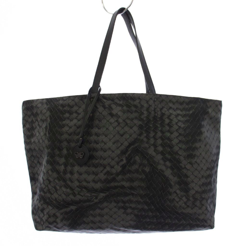 ボッテガヴェネタ BOTTEGA VENETA イントレッチオ リュージョン トートバッグ ハンドバッグ グレー /KH ■OH