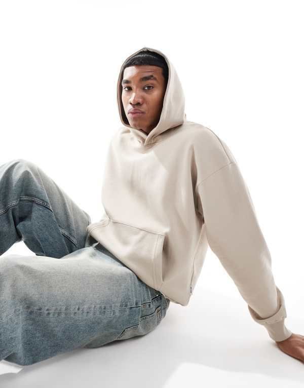 オンリーアンドサンズ メンズ アウター パーカー・スウェット ヴィンテージ パーカー ONLY SONS vintage fit hoodie in stone String ストーン
