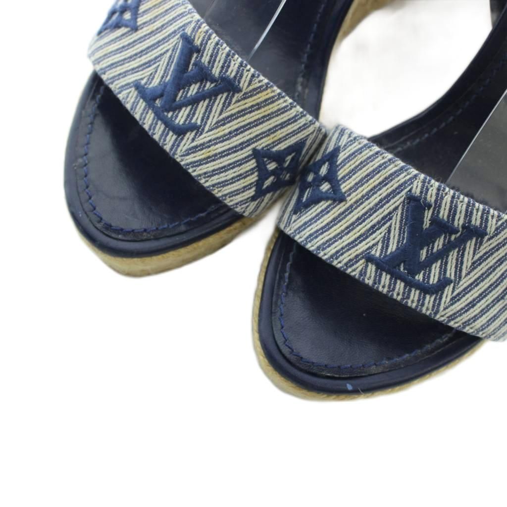 【LOUIS VUITTON】サンダル　モノグラム　ストラップ　ウェッジサンダル ルイヴィトン LOUIS VUITTON ストラップサンダル モノグラム