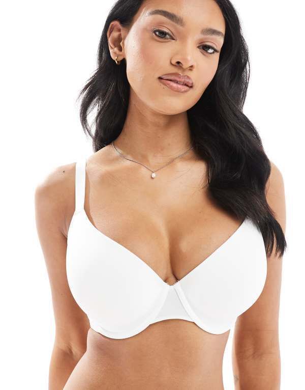 ドリーナ レディース トップス Tシャツ Dorina Michelle Fuller Bust Tshirt bra WHITE ホワイト