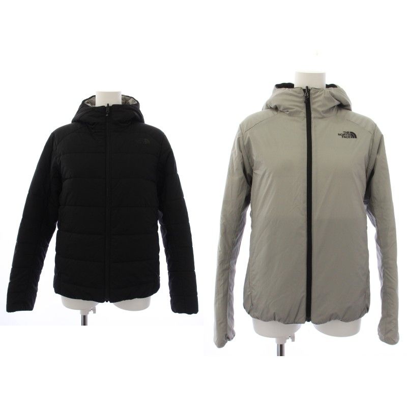 ザノースフェイス THE NORTH FACE リバーシブルエニタイムインサレーテッドフーディ Reversible Anytime Insulated Hoodie 中綿ジャケット アウター フード M グレー 黒 ブラック NYW81979 /YT
