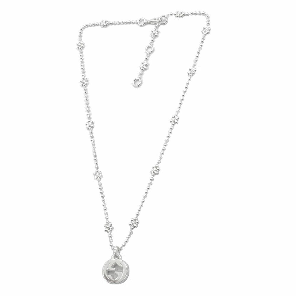 【新品】グッチ ネックレス アクセサリー GUCCI Ag925 シルバー ロゴ インターロッキング G ネックレス 479221 J8400 8106 (シルバー系) アウトレット レディース 送料無料