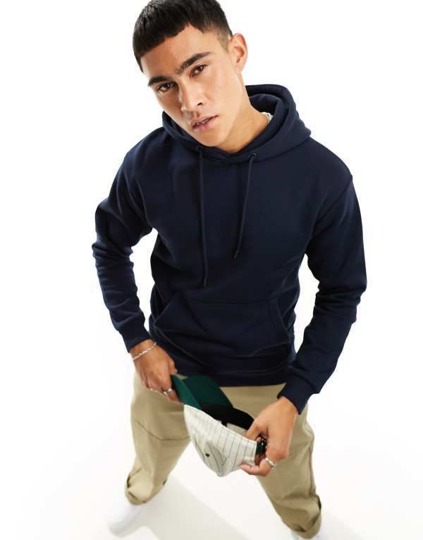 ジャック アンド ジョーンズ メンズ アウター パーカー・スウェット パーカー Jack Jones oversized hoodie Navy ネイビー