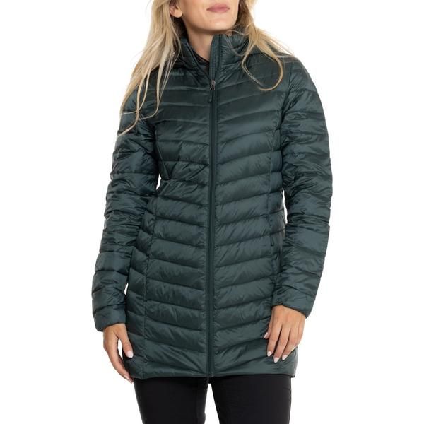 ３２ディグリー レディース アウター ジャケット・ブルゾン キルティング ダウン 32 Degrees Quilted Packable Down Jacket 34Length Detachable Hoodarkest Spruce