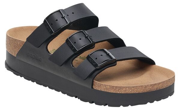 ビルケンシュトック レディース シューズ サンダル プラットフォーム Birkenstock Womens Florida Platform Flex Vegan Sandals Black ブラック