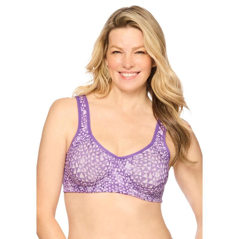 コンフォート チョイス レディース アンダーウェア ブラジャー プラスサイズ Comfort Choice Womens Plusize Out Wire Bra Plum Burst Shadow プラム
