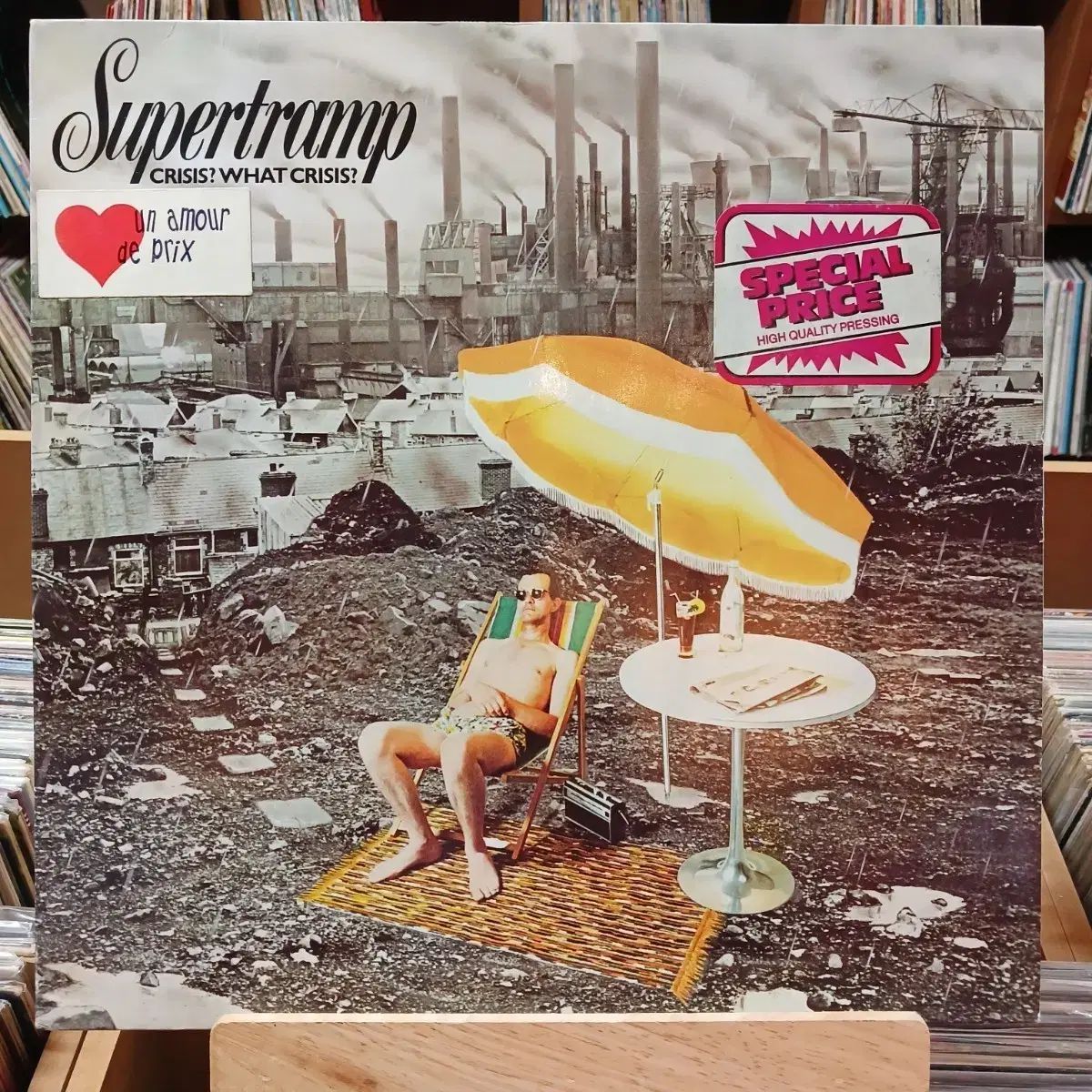 ミント Supertramp Crisis LP ヴァイナル ビニールレコード