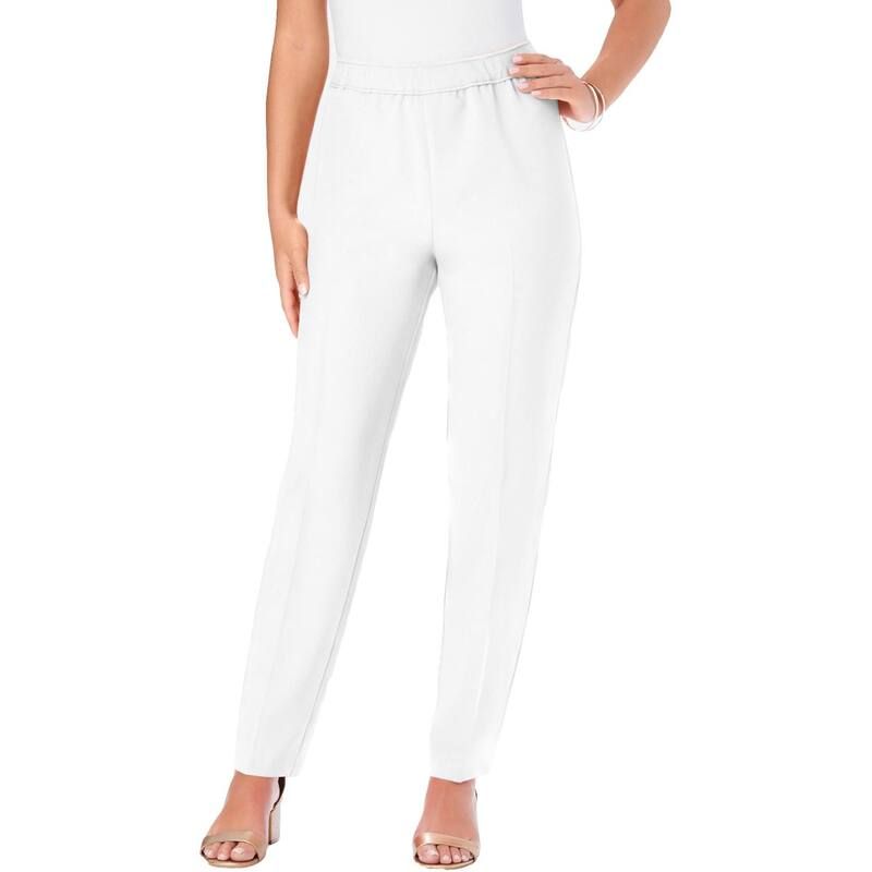 ロアマンズ レディース ボトムス カジュアルパンツ プラスサイズ Roamans Womens Plusize Classic Bend Over Pant White ホワイト