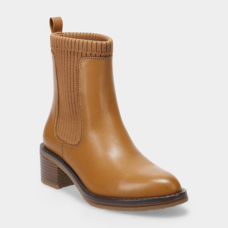 ソノマ レディース シューズ ブーツ・レインブーツ チェルシーブーツ チェルシー ニット Sonoma Goods For Life Iedda Womens Knit Chelsea Boots Cognac